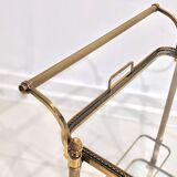 Golden metal serving with removable trays