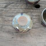 Series of 5 vintage stoneware cups