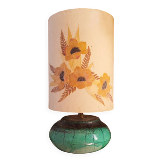 Lampe en raku vert d'eau