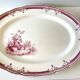 Vegetable dish, Fine Earthenware, Paris, France, Pink Crests, B&Cie Barluet, Creil