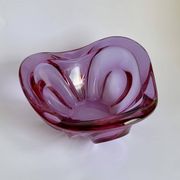 Grand bol en verre de Murano violet