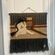 Vintage straw wool wall hanging tapestry