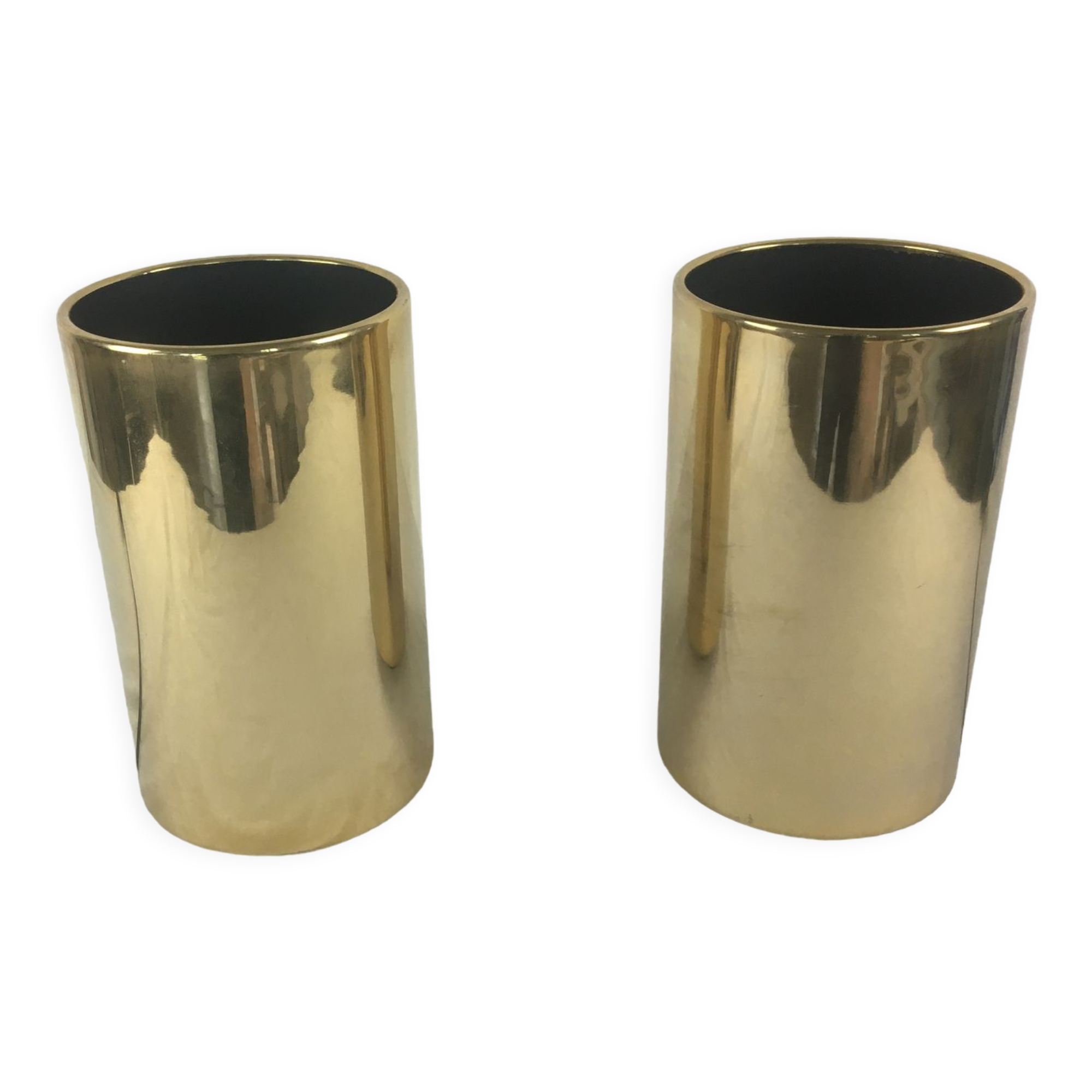 Pair of table lamps in brass model corfu by Roger Nathan