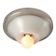 Vintage ceiling light in white and clear glass, Italian design from the 1970s.