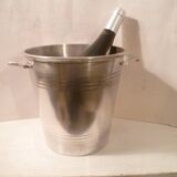 Champagne bucket / Champagne bucket design in silver-plated metal, St Medard.