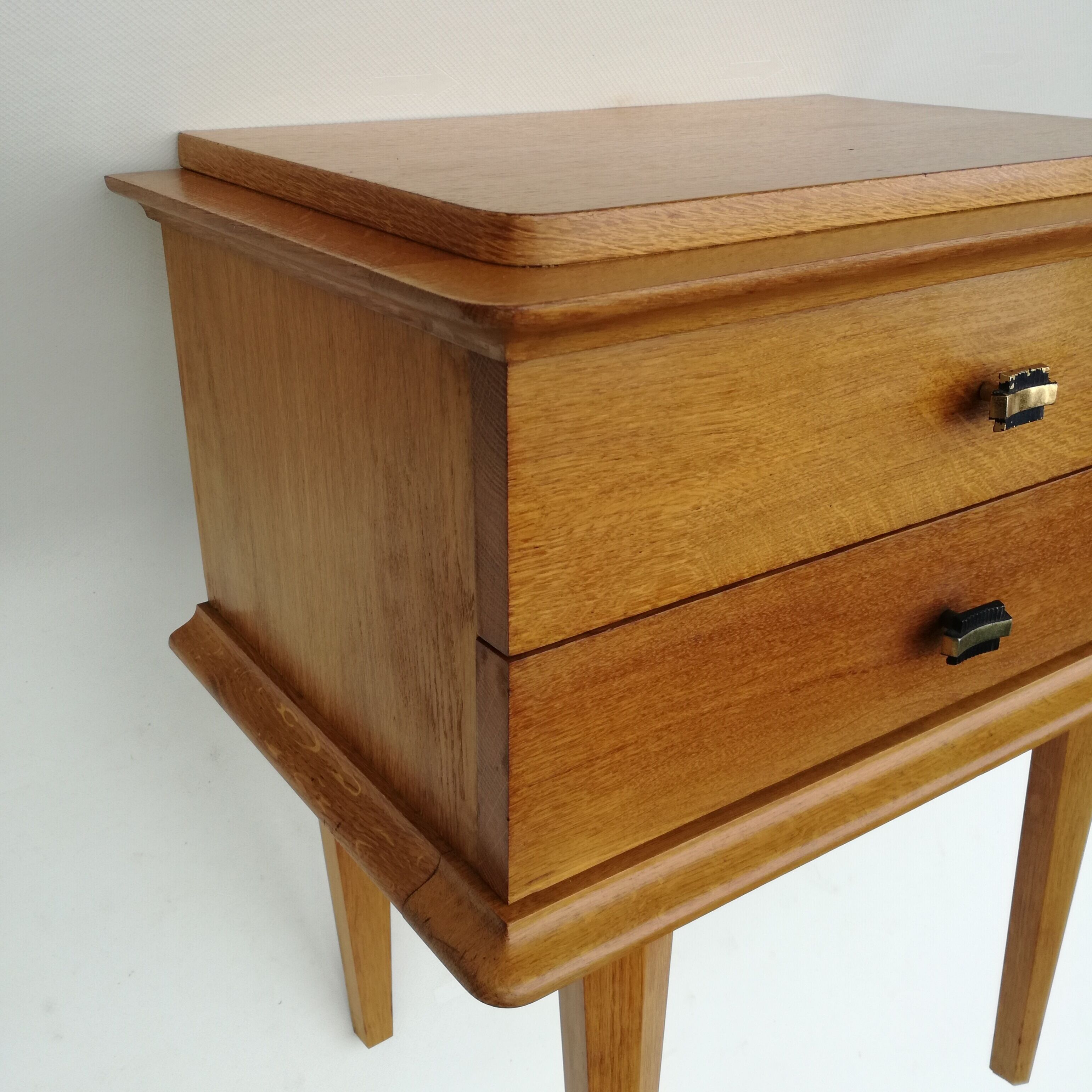 French wooden bedside 1950
