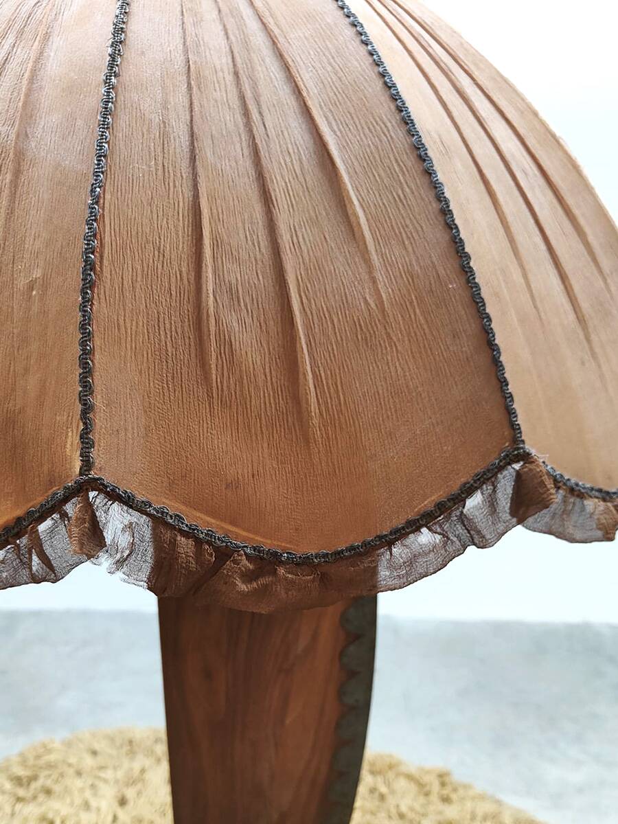 Midcentury Art-Deco wooden airplane propeller floor lamp