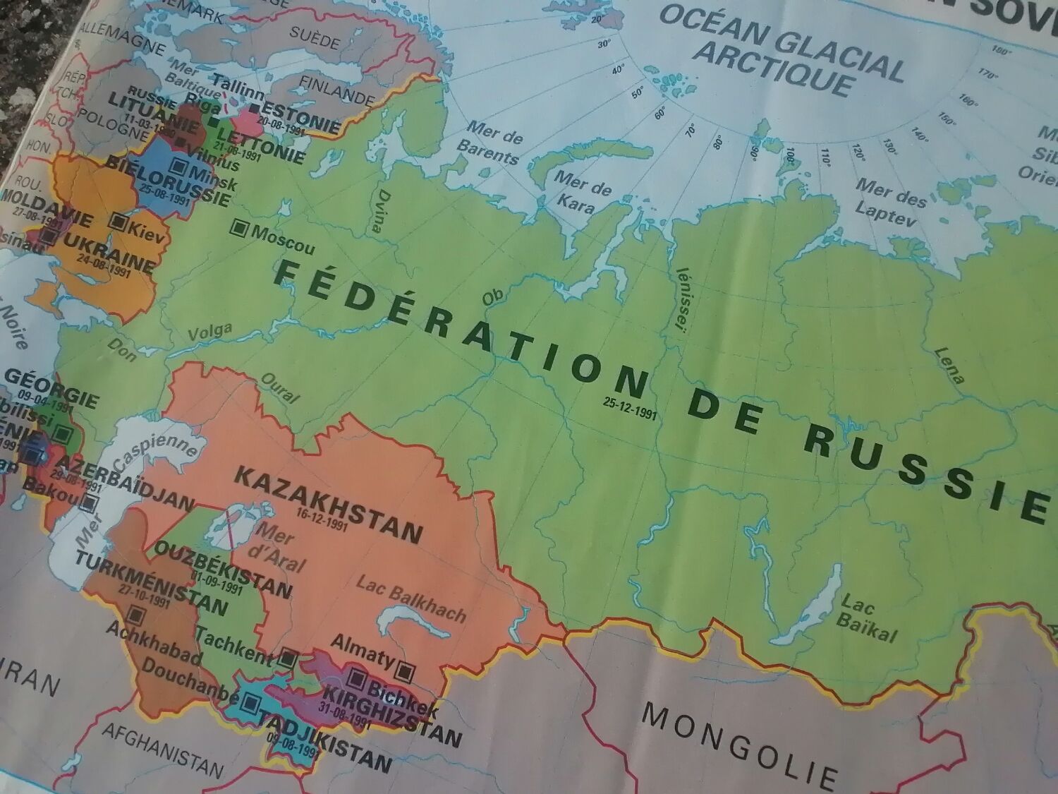 Old MDI map, the states of the Soviet Union