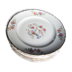 7 anciennes assiettes à dessert Moulin des Loups décor oiseau