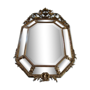 Miroir à pareclose doré