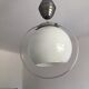 White opaline hanging lamp rises and drops vintage 1930 57cm