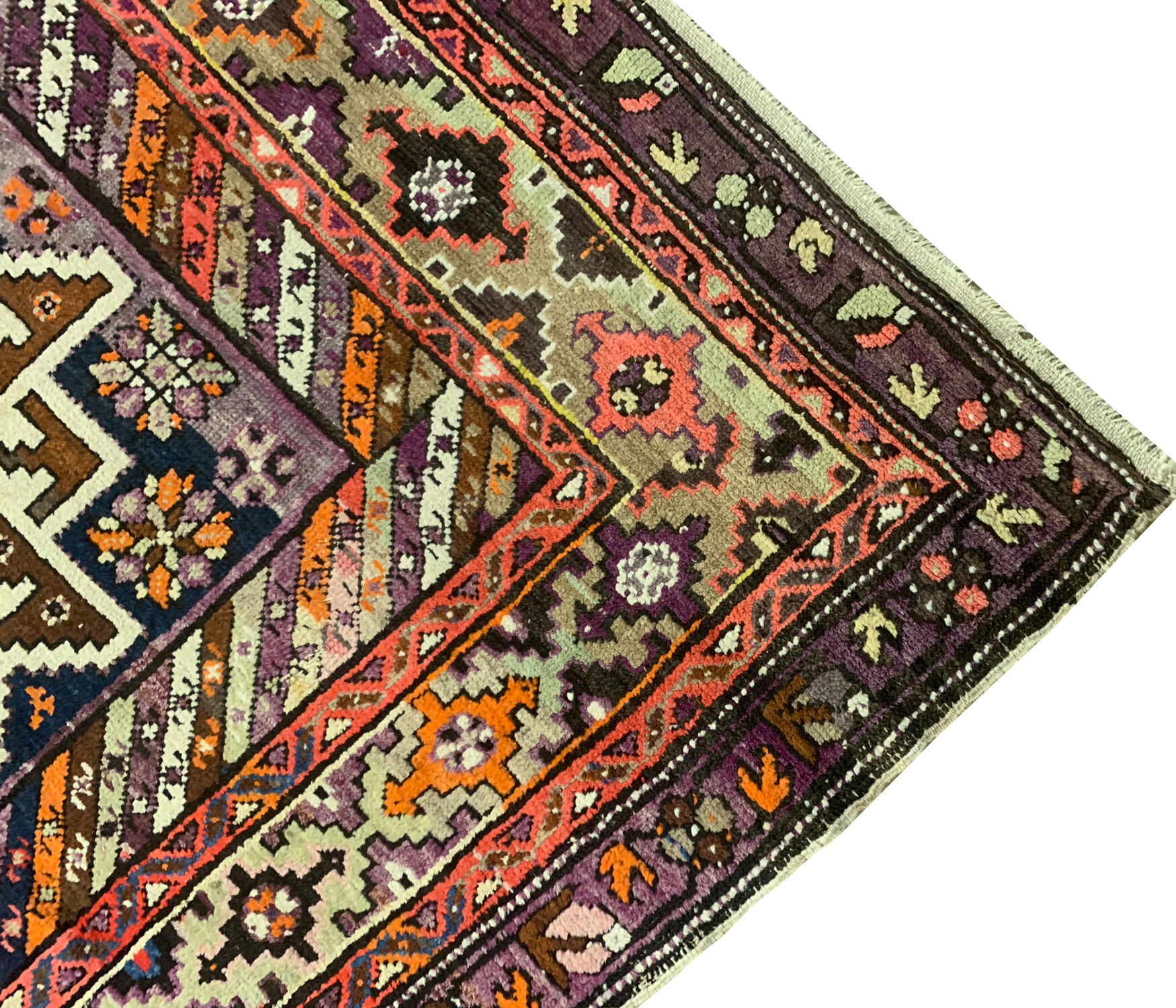 Antique Caucasian Star Kazak Rug- 190x355cm