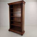 Barley Twist Open Bookcase – Solid Walnut, circa 1930