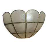 Mother-of-pearl and brass wall light