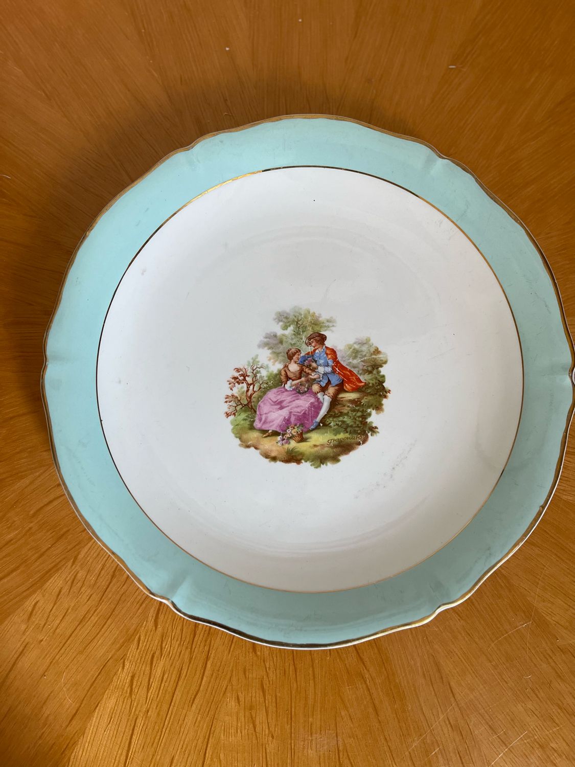 Ceranord France “Fragonard” semi vintage porcelain dish