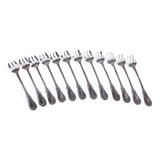 12 silverplated cake forks