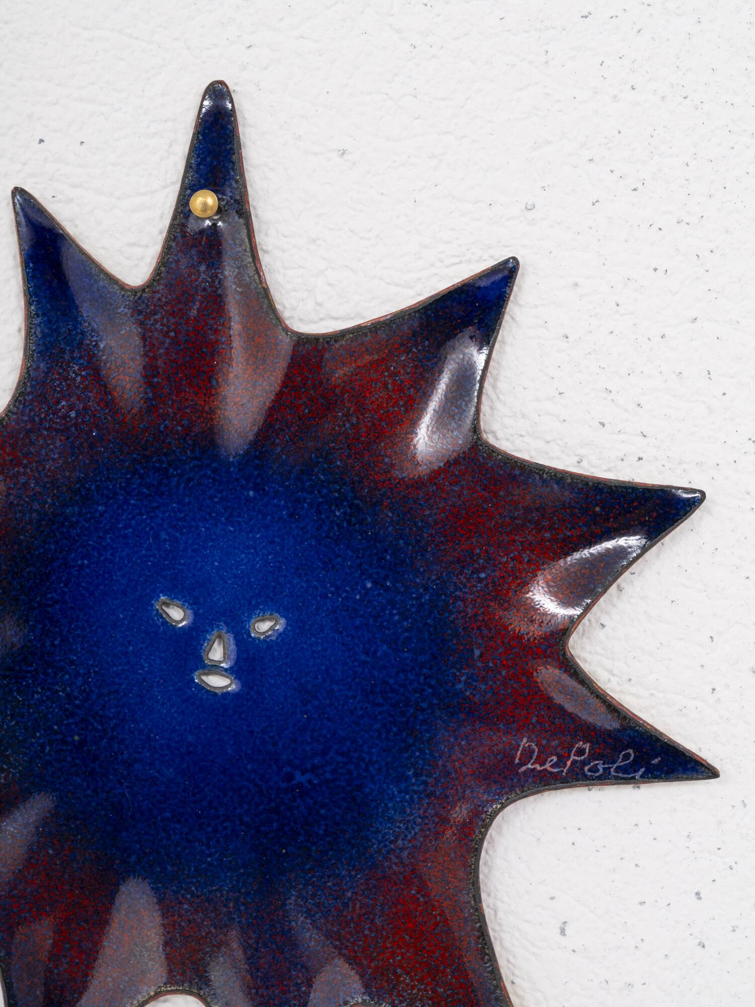 Gio Ponti "Il Sole" enamel on copper, Paolo De Poli, 1956