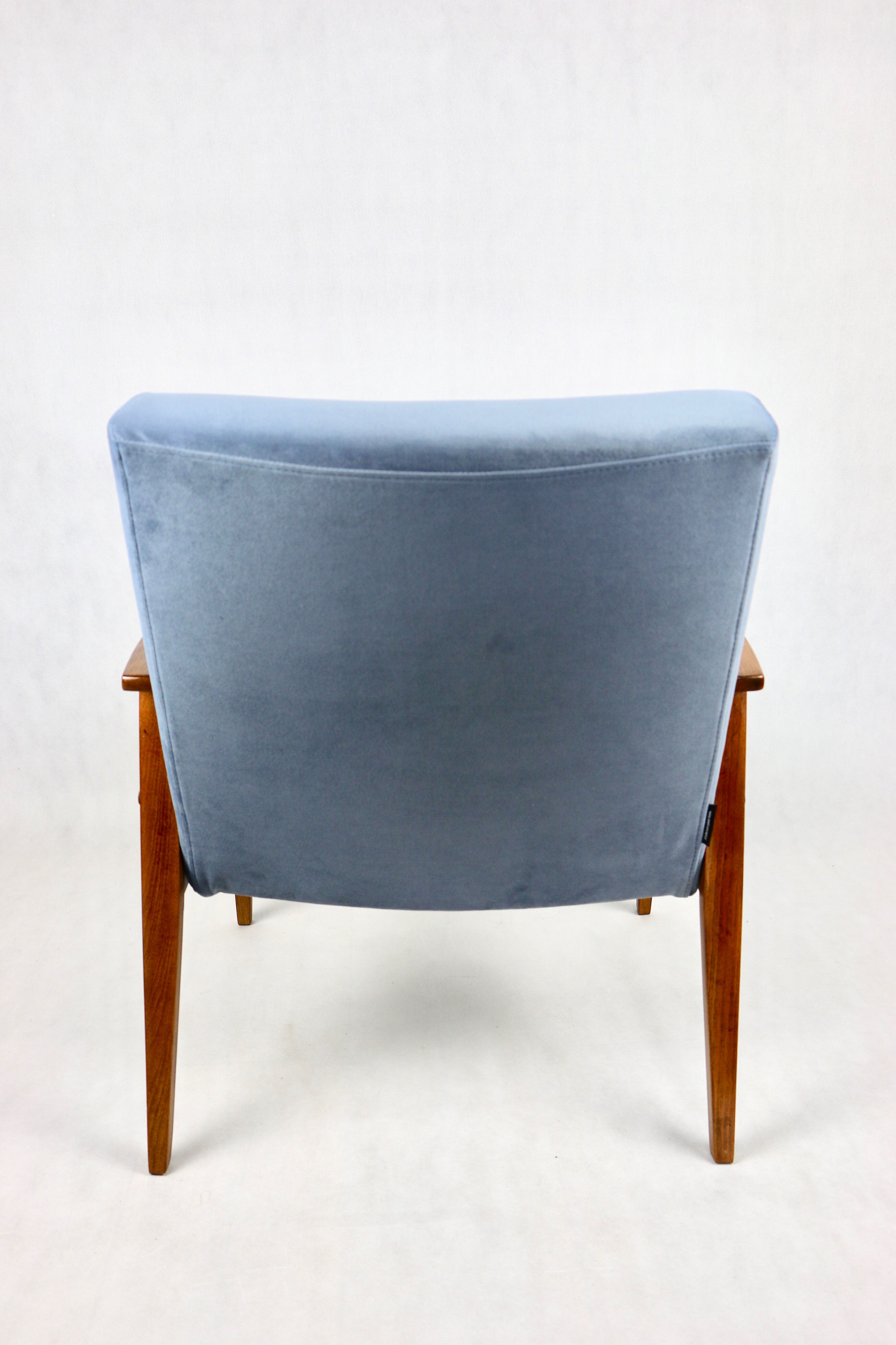 Vintage blue grey jade chair, 1970s