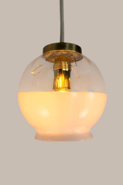 BELA Pendant Lamp * MCM Hanging Light * Rewired Mini * Vintage Ceiling Small Fixture * Yugoslavia *