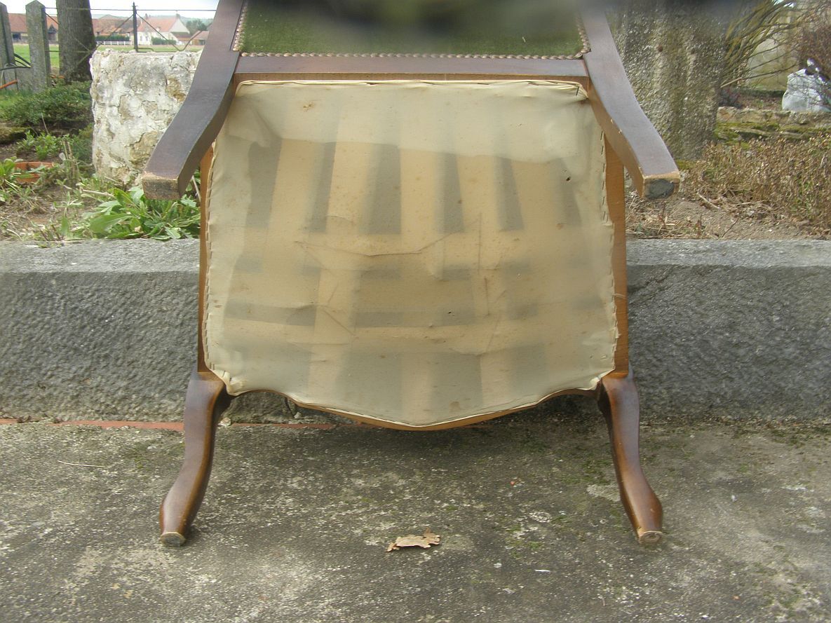 Armchair Voltaire velvet fabrics and wood massf