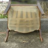 Armchair Voltaire velvet fabrics and wood massf