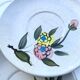 Stoneware dessert plates with floral decoration