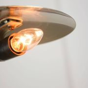 Mid-Century Italian Big Button Table Lamp in Chrome