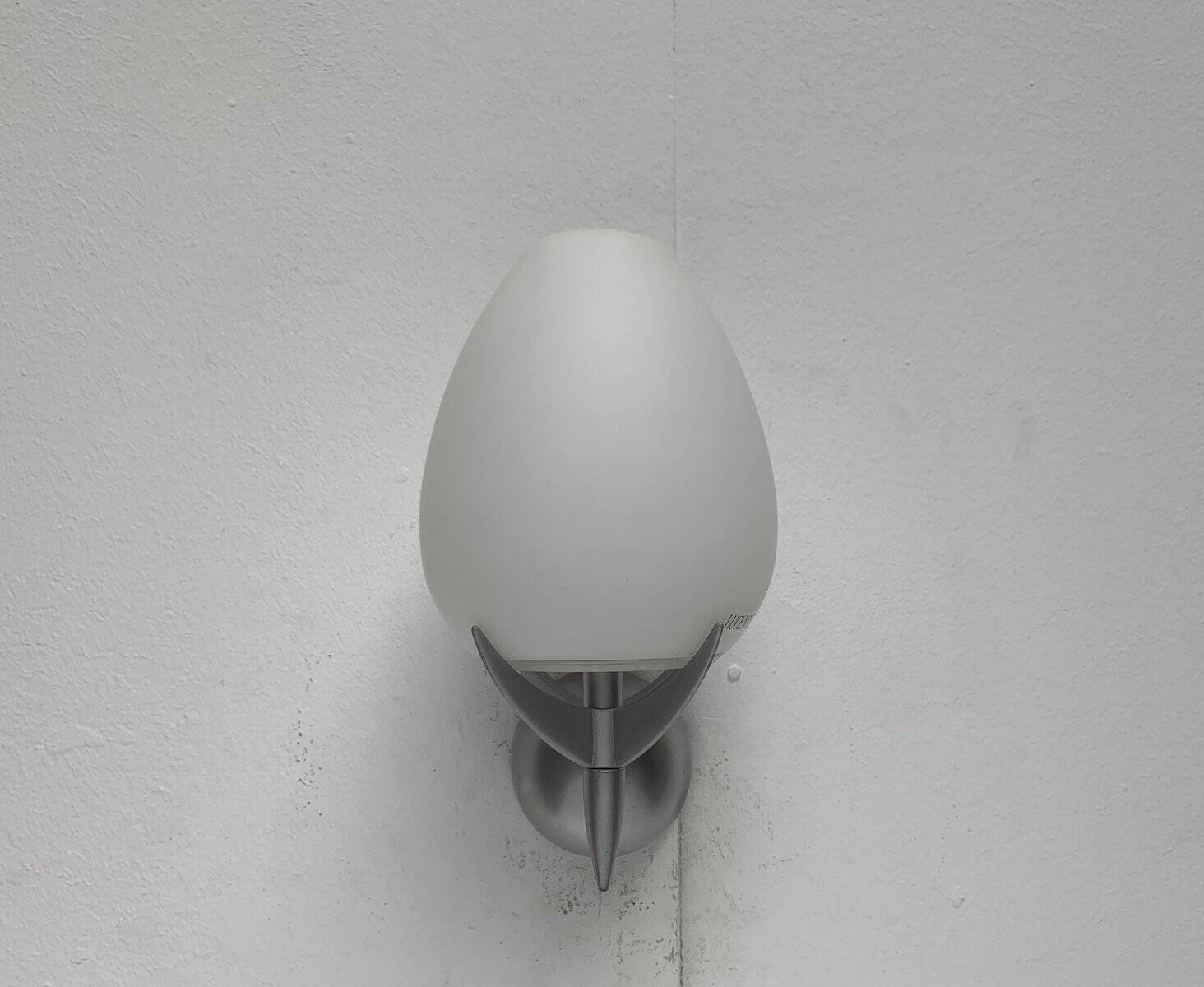 Vintage wall lamp in postmodern Italian glass by Lucente.