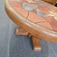 Vintage coffee table - Signed Barrois in glazed ceramic and wood - Déc