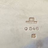 Gallia Art Deco glass and silver metal flower stand