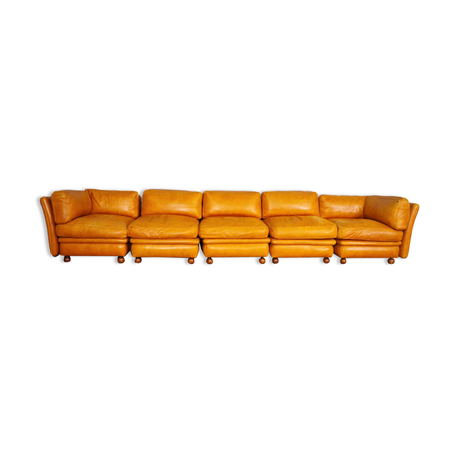 Frau sectional leather sofa from the 70s
