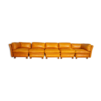 Frau sectional leather sofa from the 70s