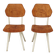 Paire de chaises ex Tchécoslovaquie TON Thonet Blanche et bois ciré