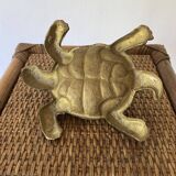 Brass turtle ashtray