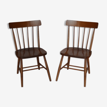 2 american walnut chairs