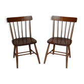 2 american walnut chairs