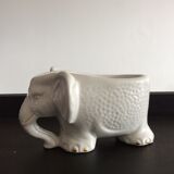 Empty elephant pocket in porcelain of the 70s stamped Capodimonte