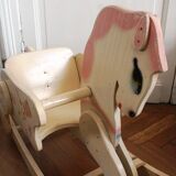 Vintage wooden rocking horse