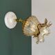 Vintage amber glass tulip wall light