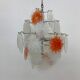 Mid-Century design glass disc chandelier by Vistosi, 1970s