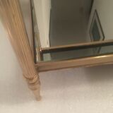 Brass and glass side table