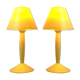 2 Starck lamps 1980 Flos edition