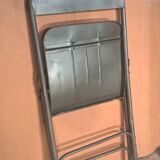 Industrial metal folding chair