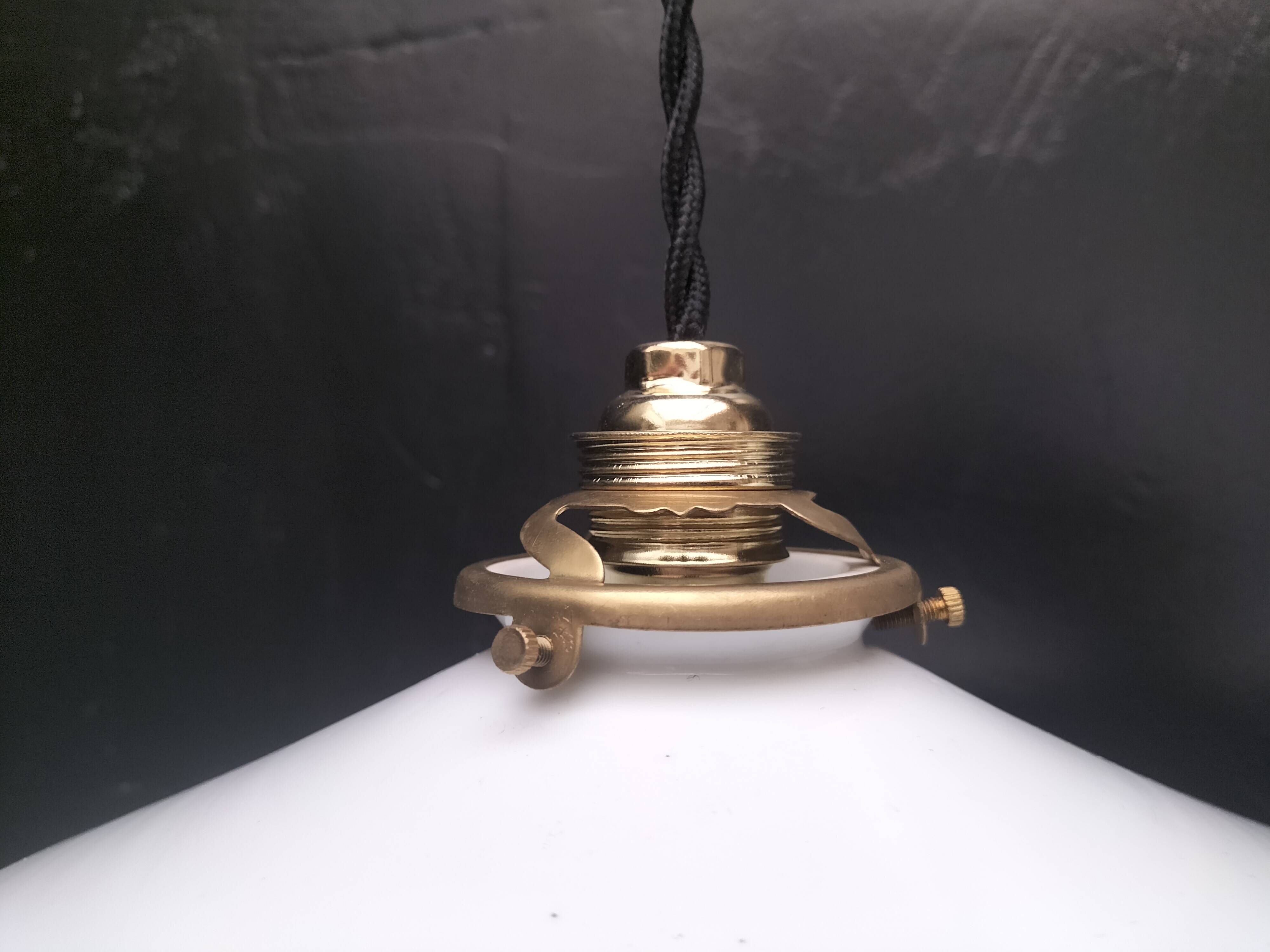 2 opaline pendant lights