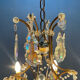 Multicoloured Murano Glass & Crystal Chandelier, 1950s