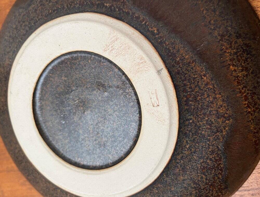 Mid-century German studio pottery bowl by Otto Wichmann, 1960s.