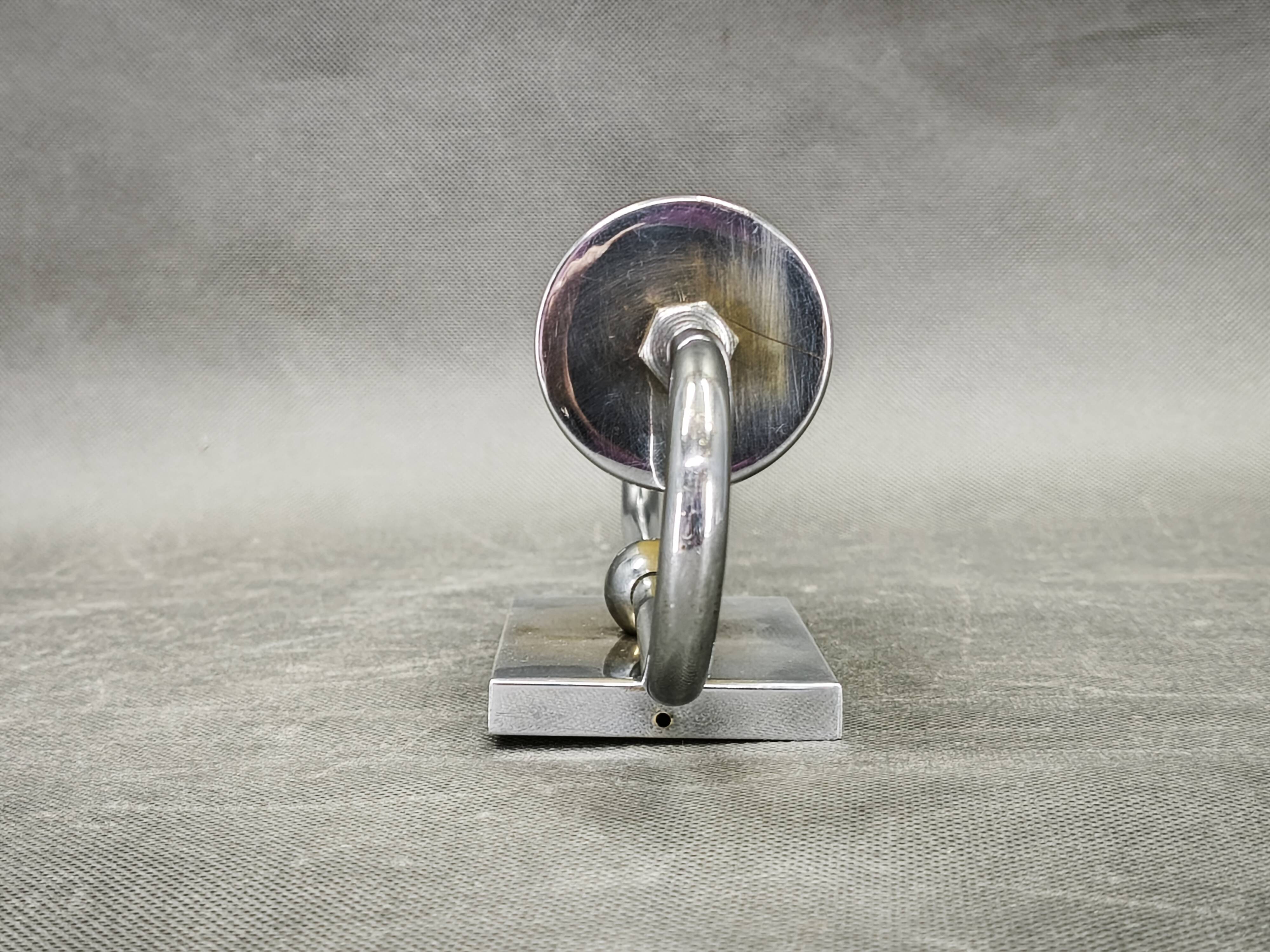 Czech Art Deco Chrome and Champagne Glass Wall Light, 1930s