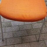 Orange fabrics and chrome armchair 70