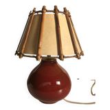 Red ceramic lamp