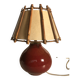 Lampe céramique rouge